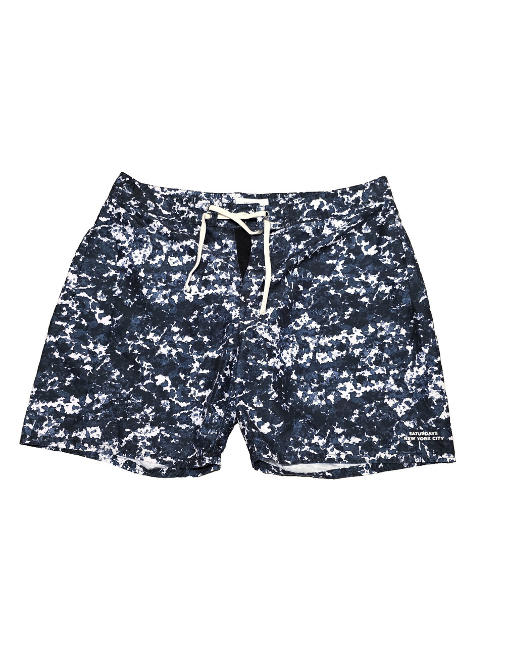 Saturdays New York City  Swim Short Men Small 31 Blue Paint Splatter Cruise